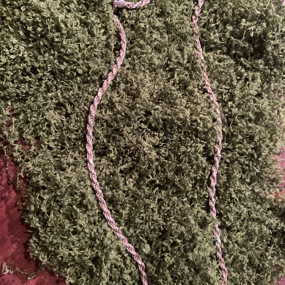 Twisted Rope Chain, Solid Sterling Silver,  18 Inches - Picture 5 of 8